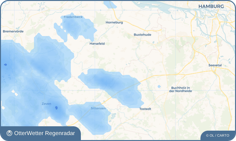 OtterWetter Regenradar-Widget Sauensiek