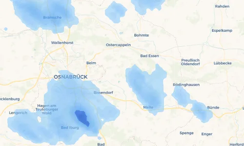 Regenradar Vorschaubild - Aktuelle Niederschläge in Schledehausen und Umgebung