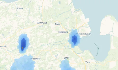 Regenradar Vorschaubild - Aktuelle Niederschläge in Schoost und Umgebung