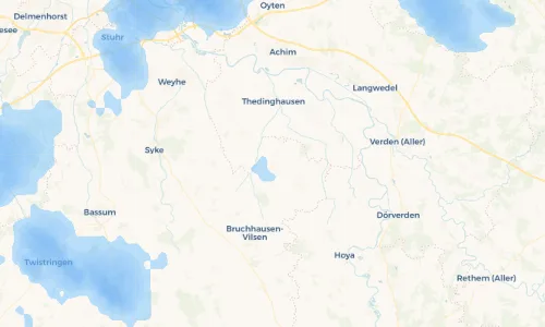 Regenradar Vorschaubild - Aktuelle Niederschläge in Schwarme und Umgebung