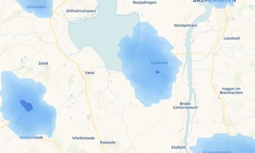 Regenradar Vorschaubild - Aktuelle Niederschläge in Schweiburg und Umgebung