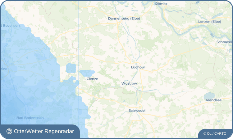 OtterWetter Regenradar-Widget Seerau im Drawehn