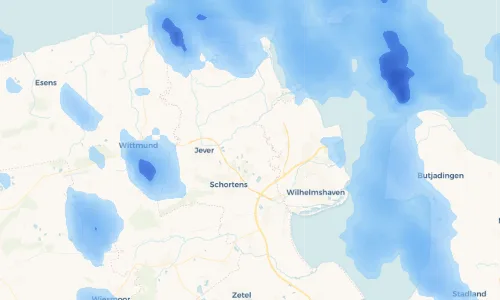 Regenradar Vorschaubild - Aktuelle Niederschläge in Sillenstede und Umgebung