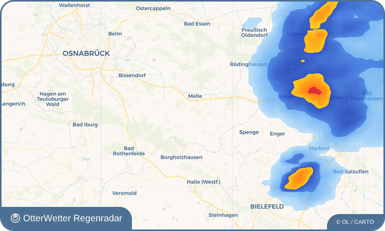 OtterWetter Regenradar-Widget Sondermühlen