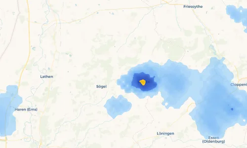 Regenradar Vorschaubild - Aktuelle Niederschläge in Spahnharrenstätte und Umgebung