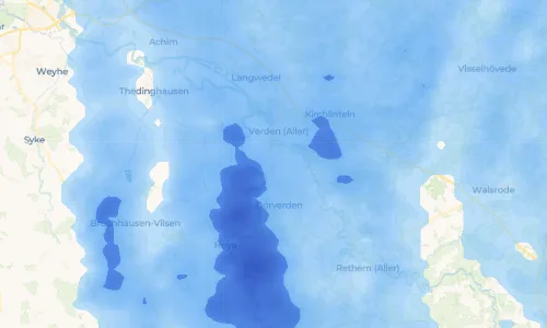 Regenradar-Vorschau: aktuelle Niederschläge in Stedebergen und Umgebung