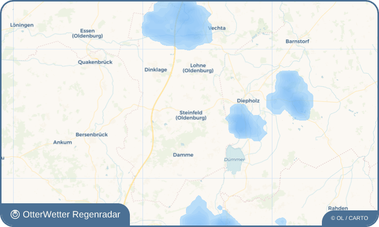 OtterWetter Regenradar-Widget Steinfeld (Oldenburg)