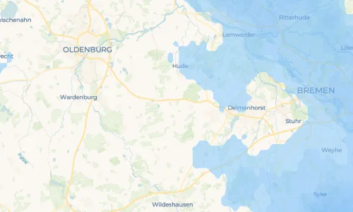 Regenradar Steinkimmen: aktuelle Niederschläge in Steinkimmen und Umgebung, Stand 18. Oktober 2026 um 9:50 Uhr