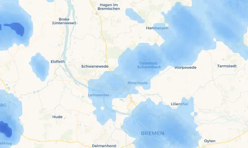 Regenradar Vorschaubild - Aktuelle Niederschläge in Stendorf und Umgebung