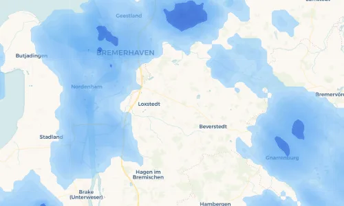 Regenradar Vorschaubild - Aktuelle Niederschläge in Stinstedt und Umgebung