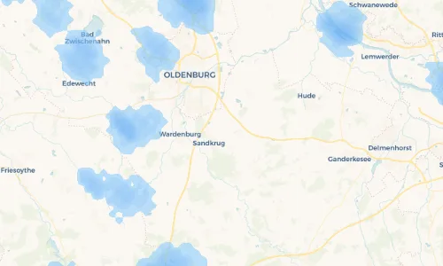 Regenradar Vorschaubild - Aktuelle Niederschläge in Streekermoor und Umgebung