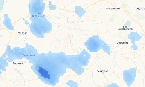 Regenradar Vorschaubild - Aktuelle Niederschläge in Strücklingen - Strukelje und Umgebung