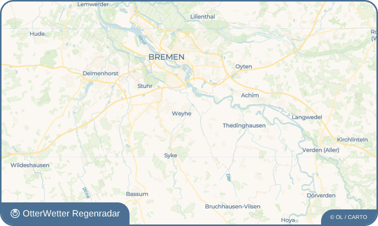 OtterWetter Regenradar-Widget Sudweyhe
