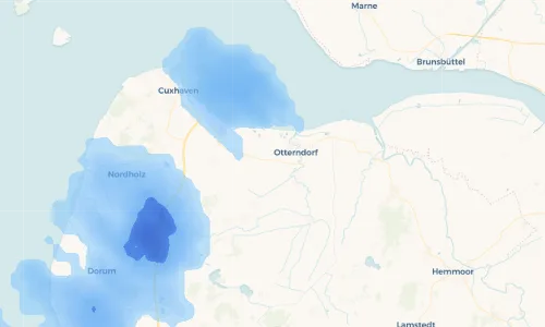 Regenradar Vorschaubild - Aktuelle Niederschläge in Süderwisch und Umgebung