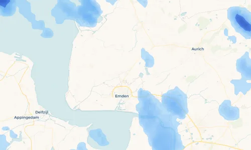 Regenradar Vorschaubild - Aktuelle Niederschläge in Suurhusen und Umgebung