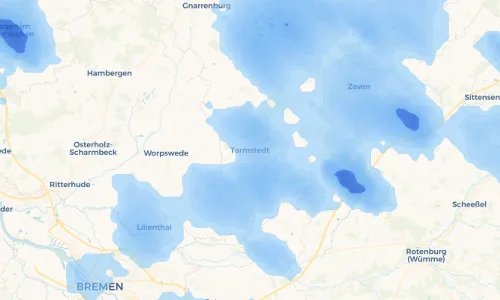 Regenradar Vorschaubild - Aktuelle Niederschläge in Tarmstedt und Umgebung