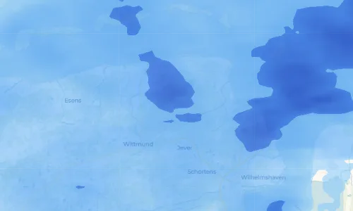 Regenradar Vorschaubild - Aktuelle Niederschläge in Tettens und Umgebung