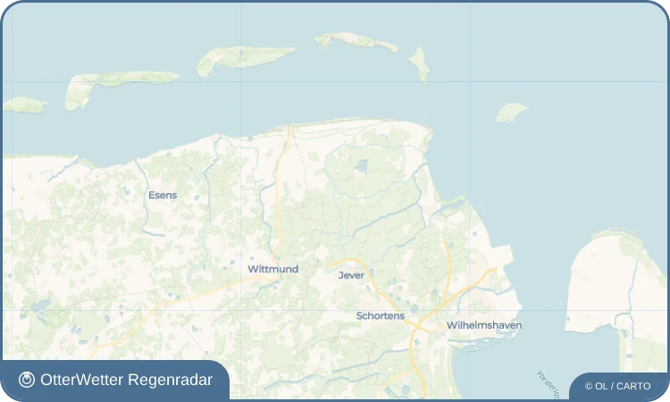 Wetter-Widget-Vorschau mit Vorhersagedaten für Tettens