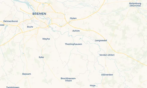 Regenradar Vorschaubild - Aktuelle Niederschläge in Thedinghausen und Umgebung