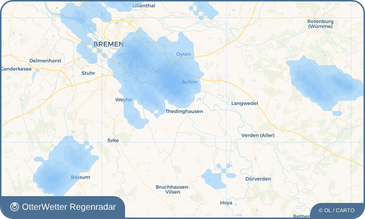 OtterWetter Regenradar-Widget Thedinghausen