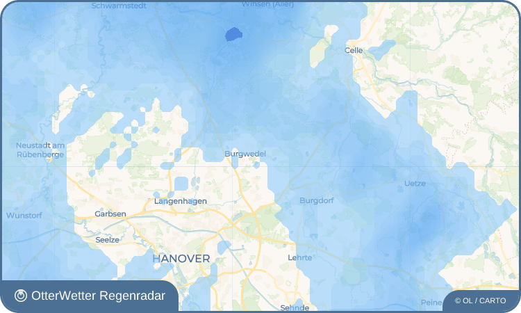 OtterWetter Regenradar-Widget Thönse