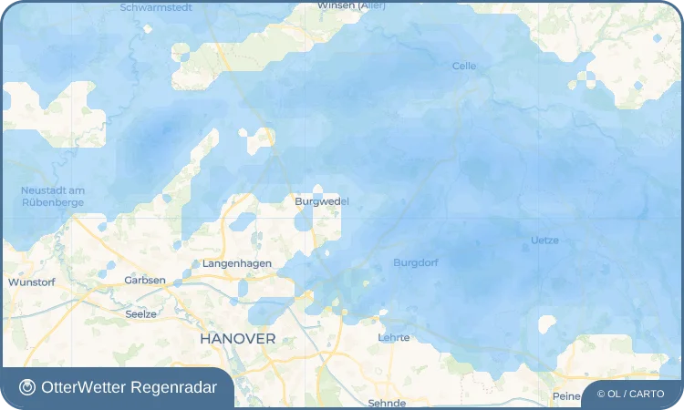 Widget-Vorschau für Thönse Wetter-Widget-Vorschau mit Vorhersagedaten für Thönse