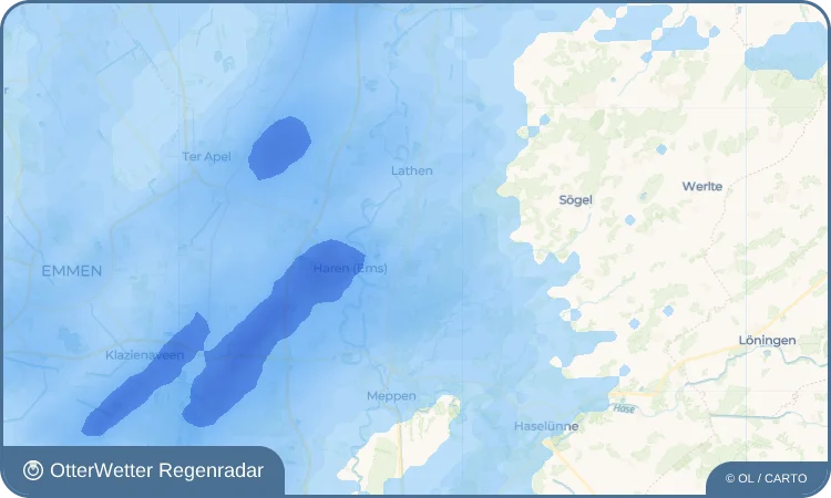 Widget-Vorschau für Tinnen Wetter-Widget-Vorschau mit Vorhersagedaten für Tinnen