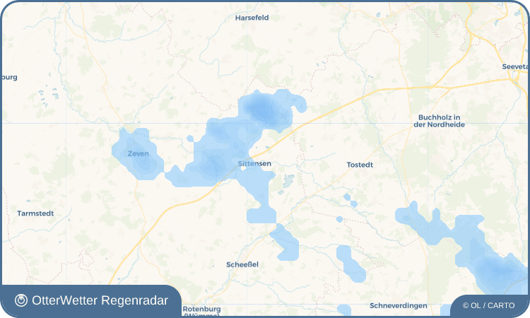 Wetter-Widget-Vorschau mit Vorhersagedaten für Tiste