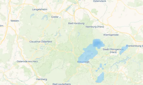 Regenradar Torfhaus: aktuelle Niederschläge in Torfhaus und Umgebung, Stand 20. Oktober 2026 um 15:10 Uhr
