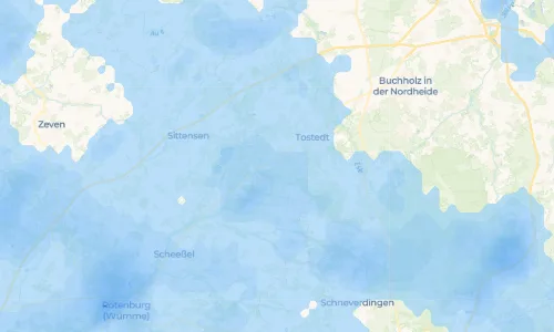 Regenradar Vorschaubild - Aktuelle Niederschläge in Tostedt-Land und Umgebung