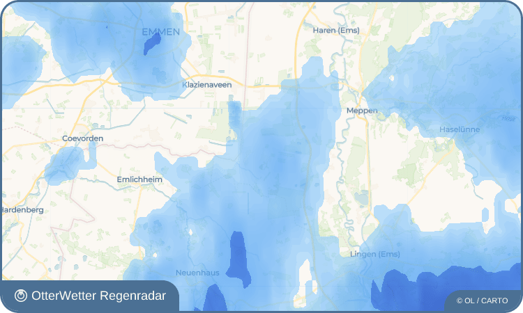Wetter-Widget-Vorschau mit Vorhersagedaten für Twist-Siedlung