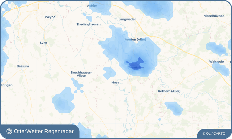 OtterWetter Regenradar-Widget Ubbendorf