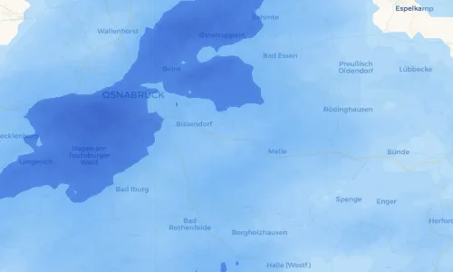 Regenradar Vorschaubild - Aktuelle Niederschläge in Üdinghausen und Umgebung