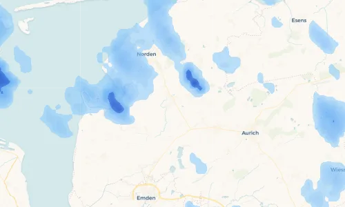 Regenradar Vorschaubild - Aktuelle Niederschläge in Upgant-Schott und Umgebung