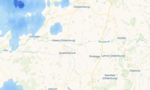Regenradar-Vorschau: aktuelle Niederschläge in Uptloh und Umgebung