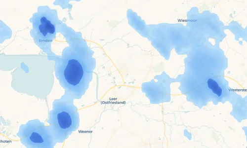 Regenradar Vorschaubild - Aktuelle Niederschläge in Veenhusen und Umgebung