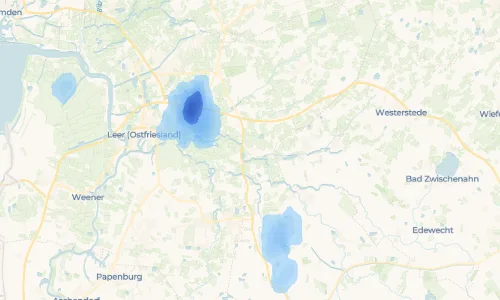 Regenradar Vorschaubild - Aktuelle Niederschläge in Velde und Umgebung