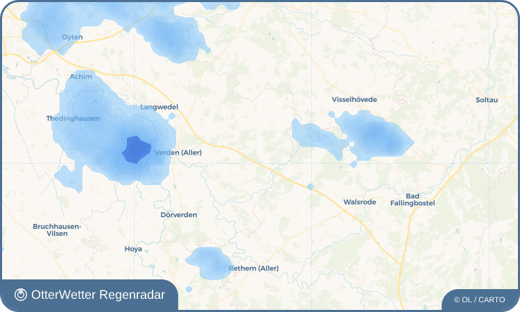OtterWetter Regenradar-Widget Verdenermoor