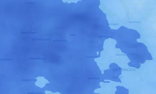 Regenradar Verliehausen: aktuelle Niederschläge in Verliehausen und Umgebung, Stand 22. Oktober 2026 um 13:25 Uhr