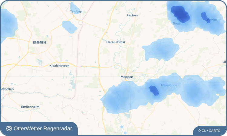 OtterWetter Regenradar-Widget Versen