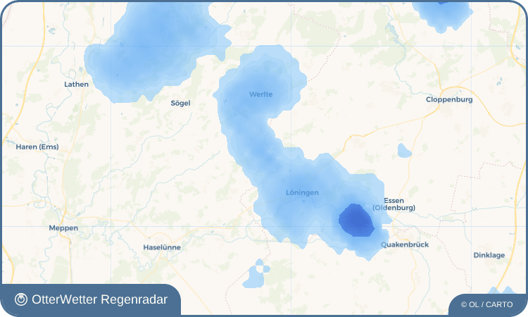 Widget-Vorschau für Vinnen Wetter-Widget-Vorschau mit Vorhersagedaten für Vinnen