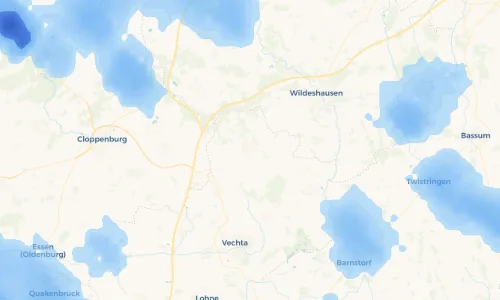 Regenradar Vorschaubild - Aktuelle Niederschläge in Visbek und Umgebung