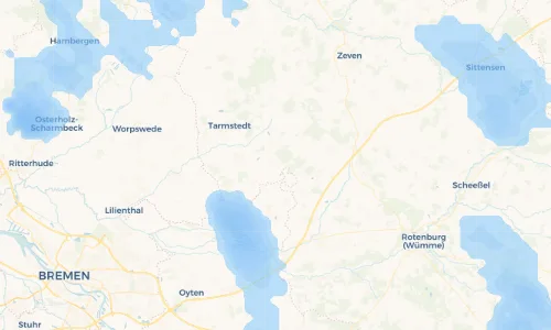 Regenradar Vorschaubild - Aktuelle Niederschläge in Vorwerk und Umgebung