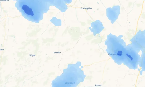 Regenradar Vorschaubild - Aktuelle Niederschläge in Vrees und Umgebung