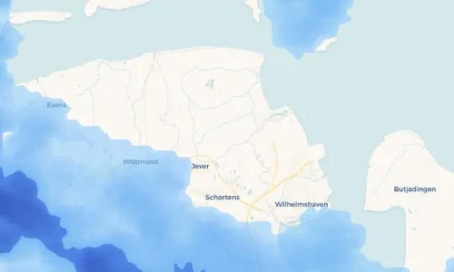 Regenradar Vorschaubild - Aktuelle Niederschläge in Waddewarden und Umgebung
