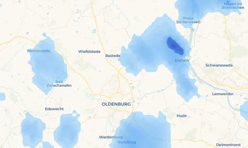 Regenradar Vorschaubild - Aktuelle Niederschläge in Wahnbek und Umgebung