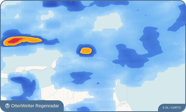 Widget-Vorschau für Wangerooge Wetter-Widget-Vorschau mit Vorhersagedaten für Wangerooge