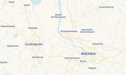 Regenradar Vorschaubild - Aktuelle Niederschläge in Warfleth und Umgebung