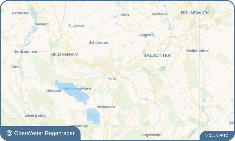 OtterWetter Regenradar-Widget Wartjenstedt