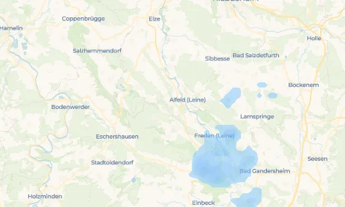 Regenradar Vorschaubild - Aktuelle Niederschläge in Warzen und Umgebung